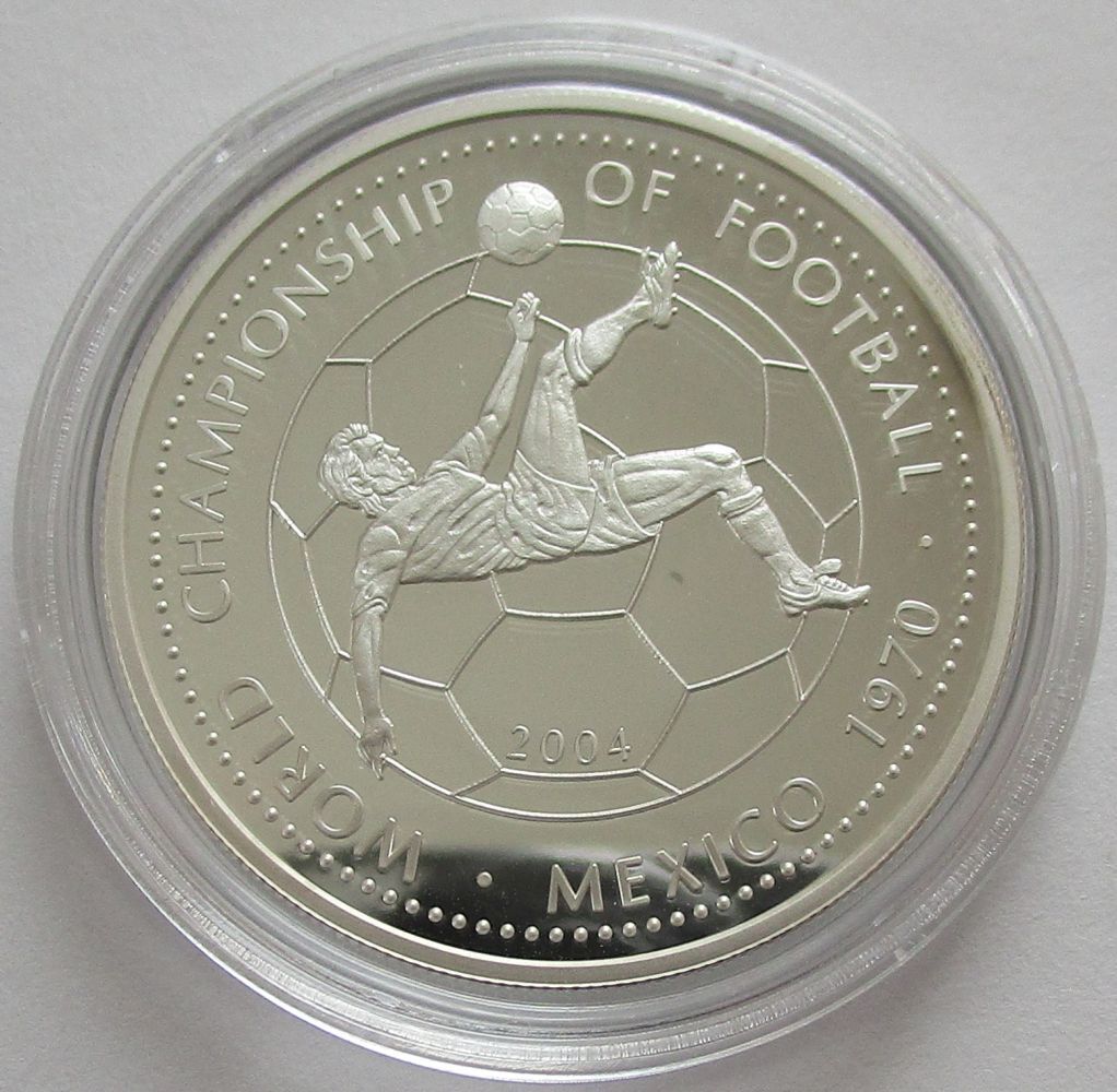 Ghana 500 Sika 2004 Football World Cup In Mexico Silver
