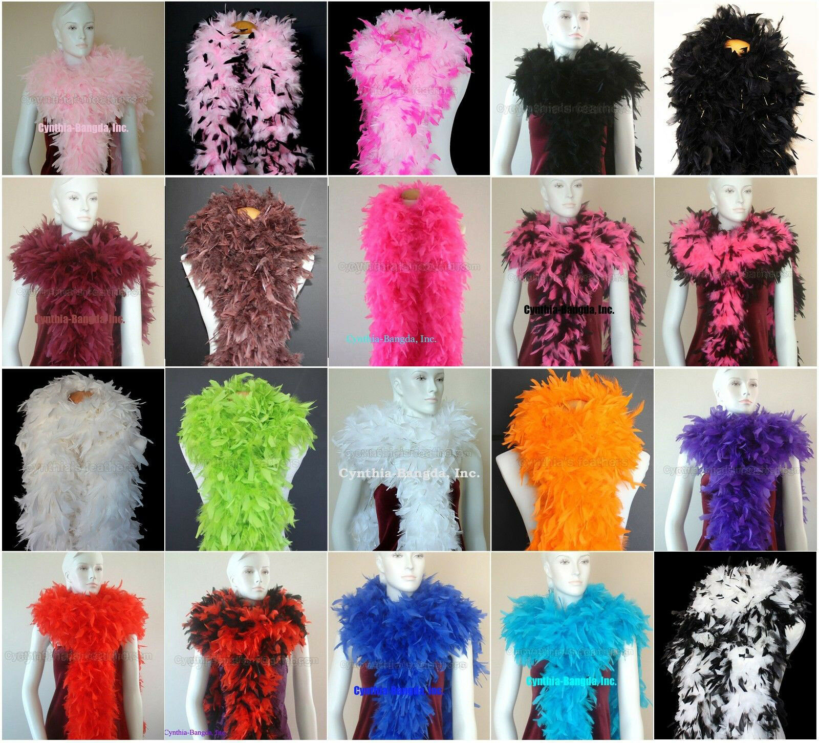 180 Gram Chandelle Feather Boas 20+color/pattern Costume Wedding Theater Quality
