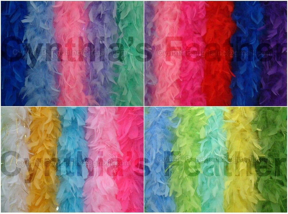 45 Gram Chandelle Feather Boa, Solid Colors  20+ Colors To Pick Up From, New