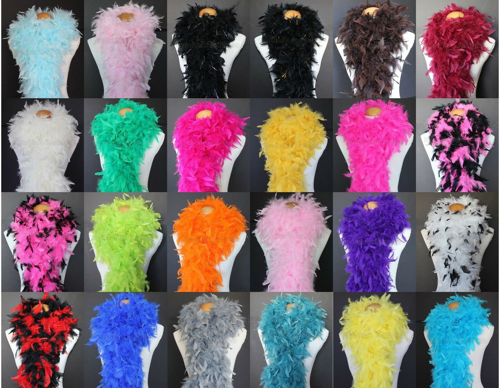80 Gram Chandelle Feather Boa, 30+ Colors & Patterns To Pick Up From, New
