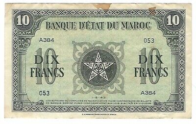 Morocco - 1943, 10 Francs