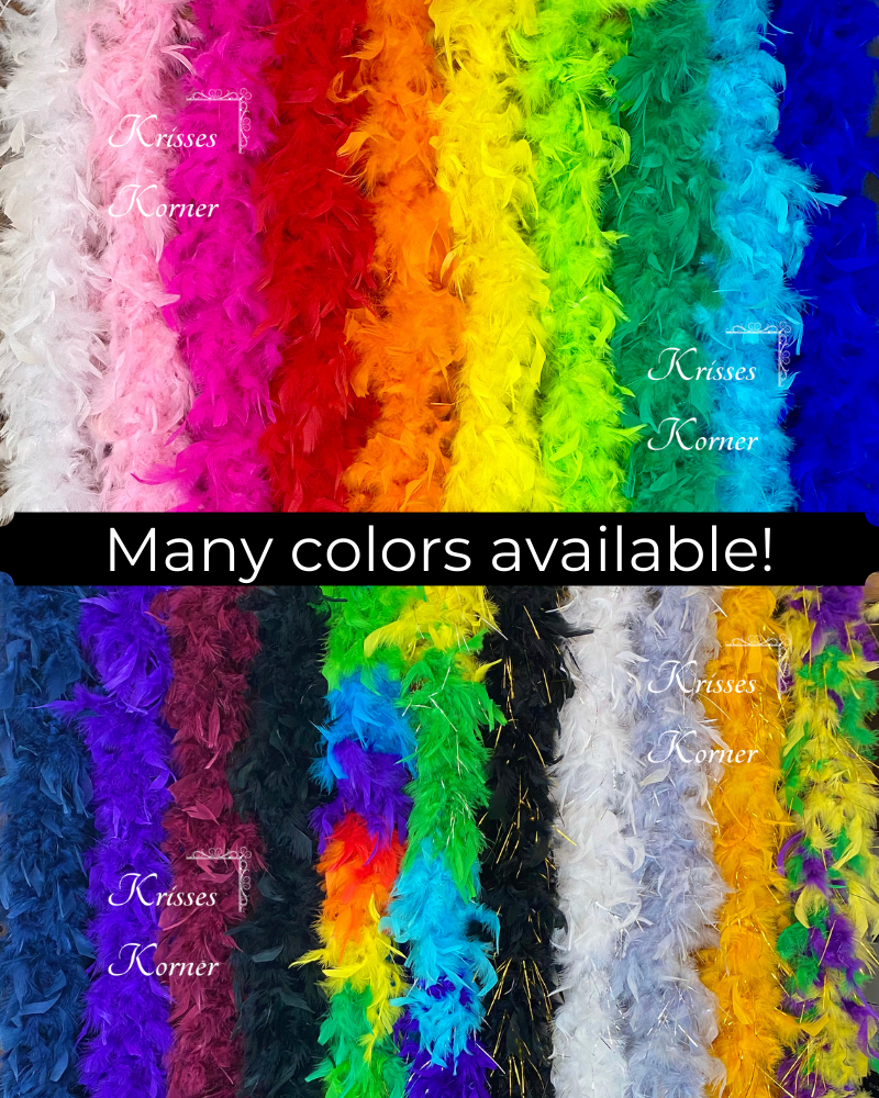 6 Foot Long Feather Boas - Over 20 Colors - Best Price - Fast Shipping!