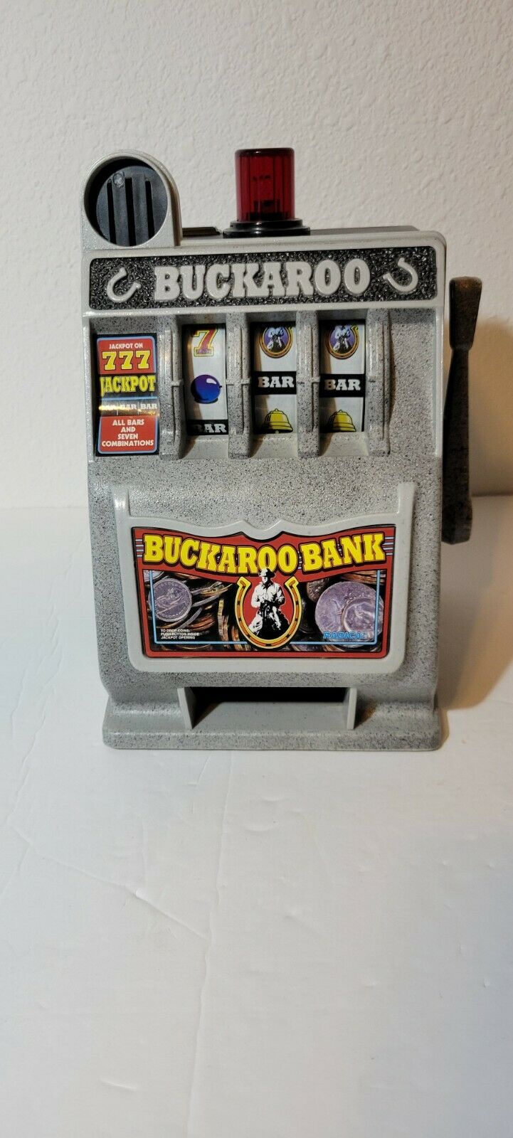 Buckaroo Piggy Bank Tabletop Slot Machine Jackpot Novelty-works
